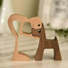 🐕Man and Dog Wood Sculpture Ornaments