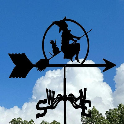 Witch and Cat Stainless Steel Weathervane MW068