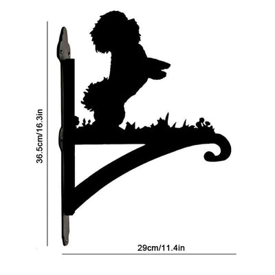 Bichon Frise Dog Metal Hanging Bracket Plant Stand PS091