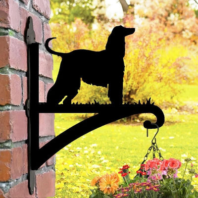 Afghan Hound Metal Hanging Bracket Plant Stand PS093