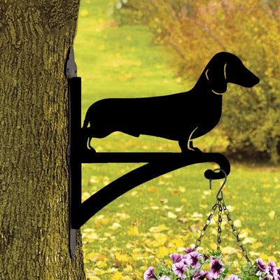 Dachshund Dog Metal Hanging Bracket Plant Stand PS011