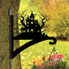 Halloween Castle Metal Hanging Bracket Plant Stand PS163