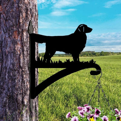 Golden Retriever Dog Metal Hanging Bracket Plant Stand PS080