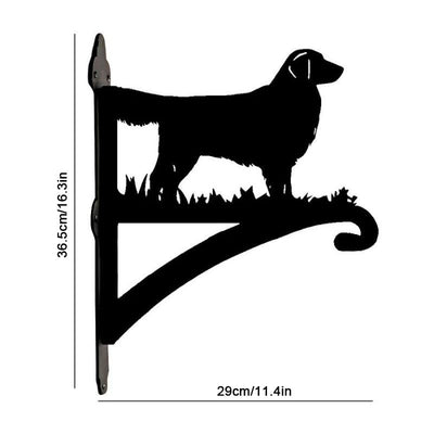 Golden Retriever Dog Metal Hanging Bracket Plant Stand PS080