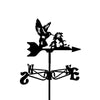 Hummingbird and Flower Stainless Steel Weathervane MW061