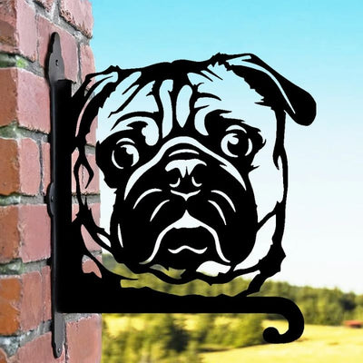 Pug Face Metal Hanging Bracket Plant Stand PS016