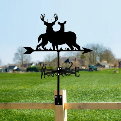 Stupid And Cute Two Deers Stainless Steel Weathervane MW062