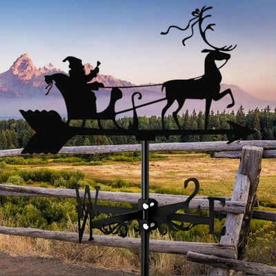 Reindeer Christmas Grandpa Stainless Steel Weathervane MW070