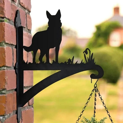 German Shepherd Iron Metal Hanging Bracket Plant Stand PS035