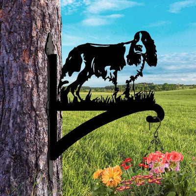 English Springer Spaniel Dog Metal Hanging Bracket Plant Stand PS037