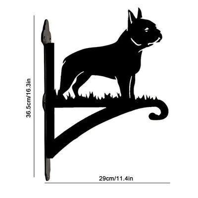 Boston Terrier Metal Hanging Bracket Plant Stand PS089