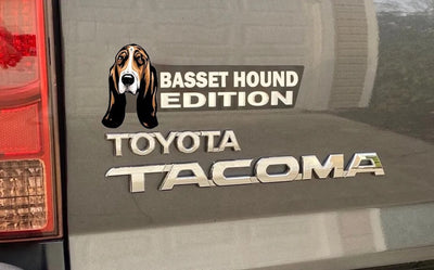 Basset Hound Car Badge Laser Cutting Car Emblem CE022