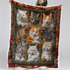 Sleeping Royal Cat Blanket - D200 - Premium Blanket