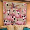 Tropical Delight Flamingo Blanket - D218 - Premium Blanket