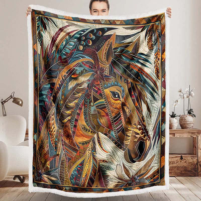 Horse Native Blanket - D247 - Premium Blanket