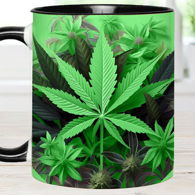 Pink Stoner Chick - Weed Accent Mug