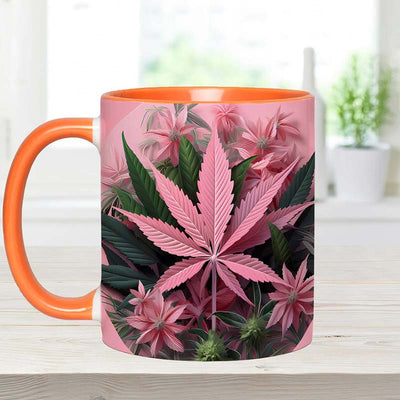 Pink Stoner Chick - Weed Accent Mug