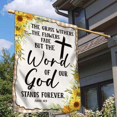 God Stands Forever Christian Sunflower Flag
