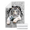 White Tiger Wall A301 - Premium Blanket