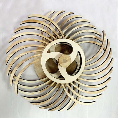 3D Kinetic Rotating Windmill Wooden Decoration