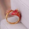 Gold Topaz Dragon Ring Adjustable Ring Size For Women/ Men