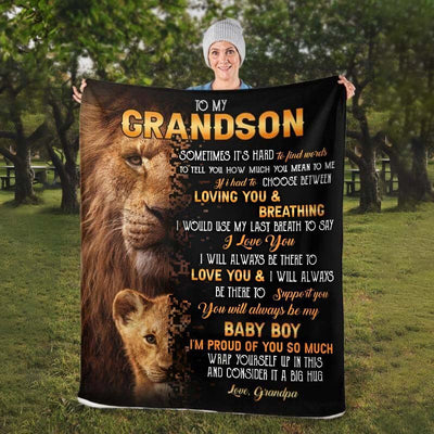 To My Grandson - From Grandpa - A322 - Premium Blanket