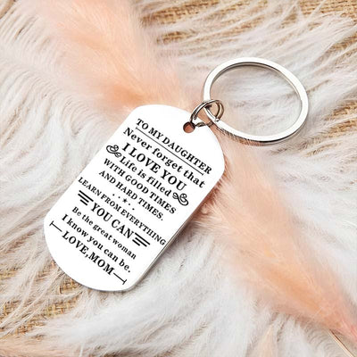 Mom To Daughter - Be The Great Woman - Inspirational Keychain