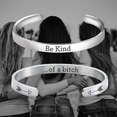 Be Kind...Of A Bi♥ch Mantra Bracelet