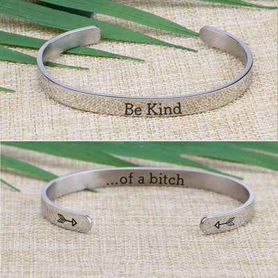 Be Kind...Of A Bi♥ch Mantra Bracelet