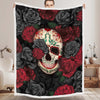 Rose Skull - B184 - Premium Blanket