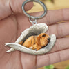 Sleeping Angel Acrylic Keychain Bloodhound