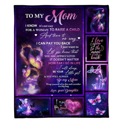 To My Mom - From Daughter - Butterfly A315 - Premium Blanket