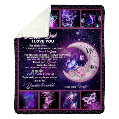 To My Dad - From Daughter - Butterfly A316 - Premium Blanket