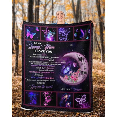 To My Mom - From Daughter - Butterfly A316 - Premium Blanket