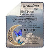To My Grandma - From Grandddaughter - Butterfly A314 - Premium Blanket
