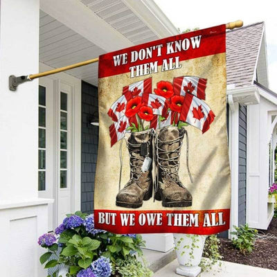 Thank You Veteran Canada Flag We Don’t Know Them All But We Owe Them All