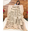 To My Wife - From Husband - F024 - Premium Blanket