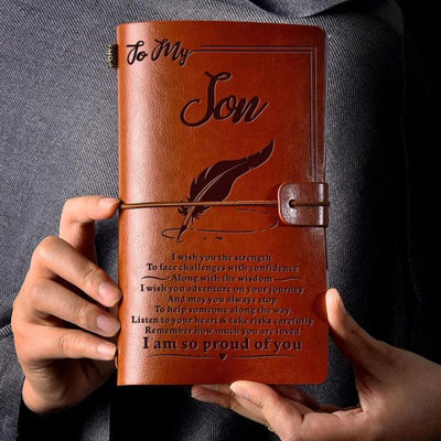 To My Son - I Am So Proud Of You - Vintage Journal Notebook