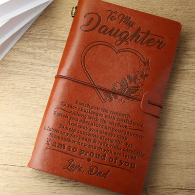 Dad To Daughter - I Am So Proud Of You - Vintage Journal Notebook