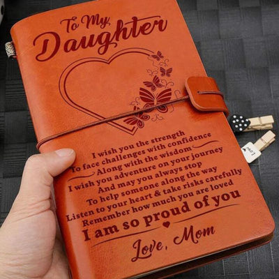 Mom To Daughter - I Am So Proud Of You - Vintage Journal Notebook