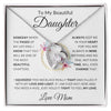 To My Beautiful Daughter - Always Keep Me in Your Heart - Forever Love Necklace