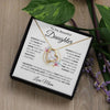 To My Beautiful Daughter - Always Keep Me in Your Heart - Forever Love Necklace