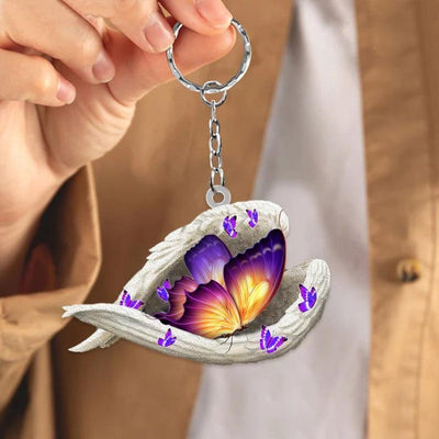 Sleeping Angel Acrylic Keychain Butterfly SA205
