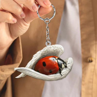 Sleeping Angel Acrylic Keychain Ladybugs SA226