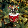 Boxer In Snow Pocket Christmas Ornament SP050