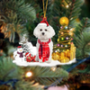 Bichon Frise Christmas Ornament SM028