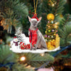 Sphynx Cat Christmas Ornament SM180
