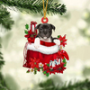 Staffordshire Bull Terrier In Gift Bag Christmas Ornament GB043