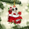 Old English Sheepdog In Gift Bag Christmas Ornament GB060
