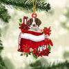 English Springer Spaniel In Gift Bag Christmas Ornament GB076